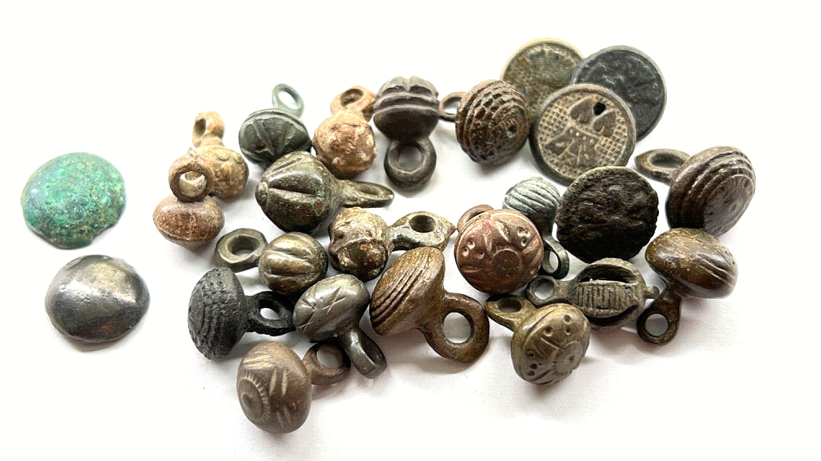 HUGE Dug Ancient Bronze Age Medieval Rus Viking Celtic button lot