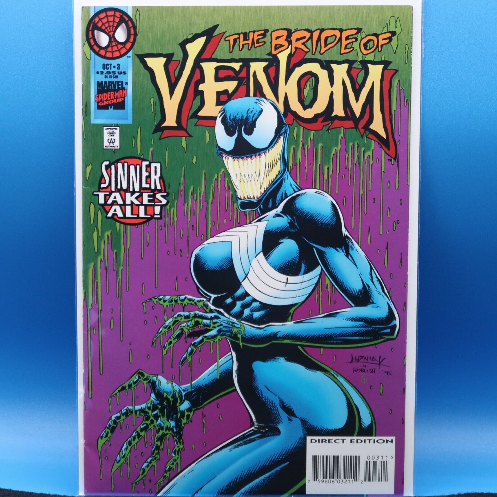 Venom: Sinner Takes All #3-🗝️The Bride of Venom-🔑1st Full App. of She-Venom-NM