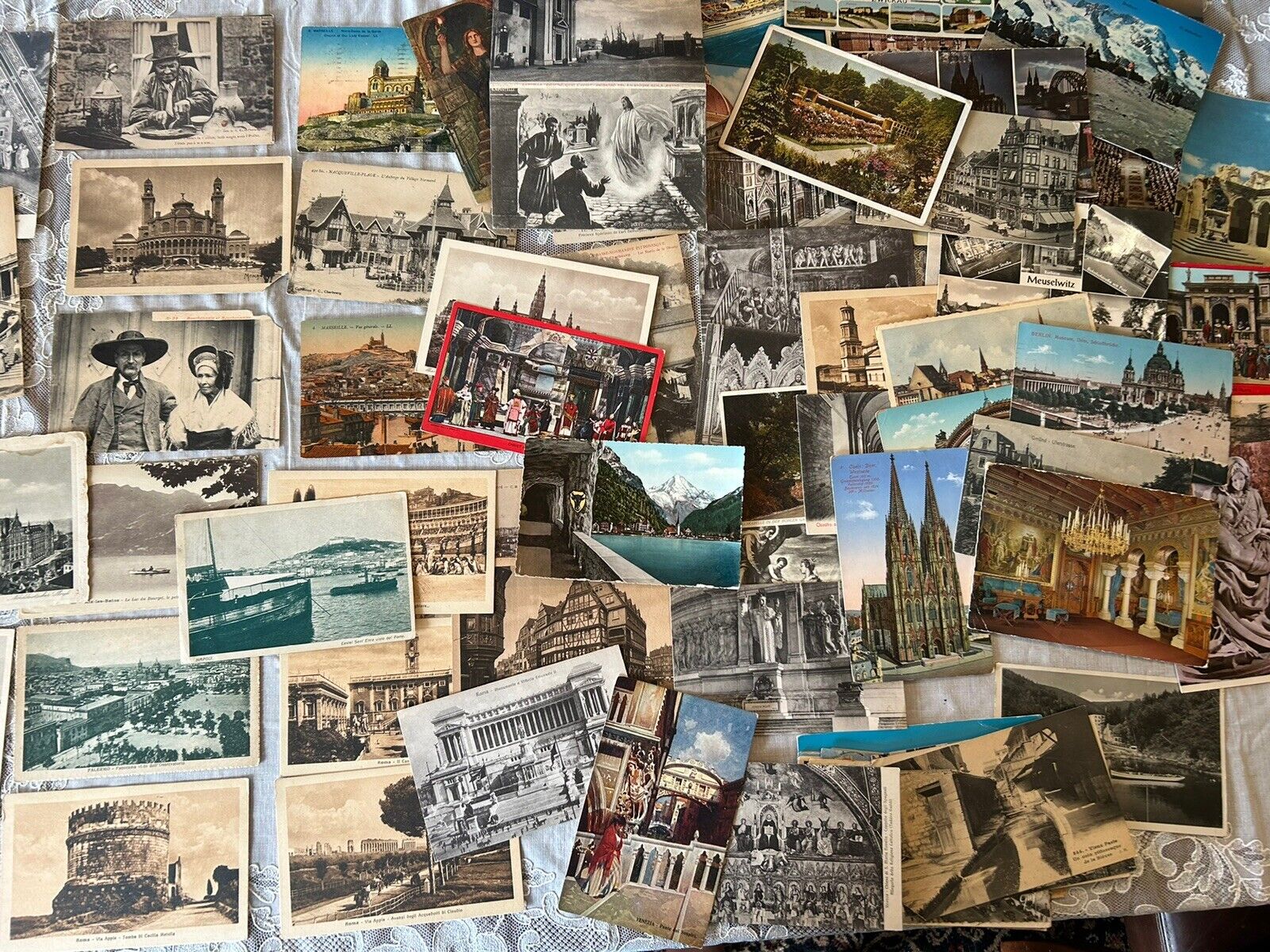 Lot of 84 Vintage Postcards Europe Italy France Germany Mixed Post Cards