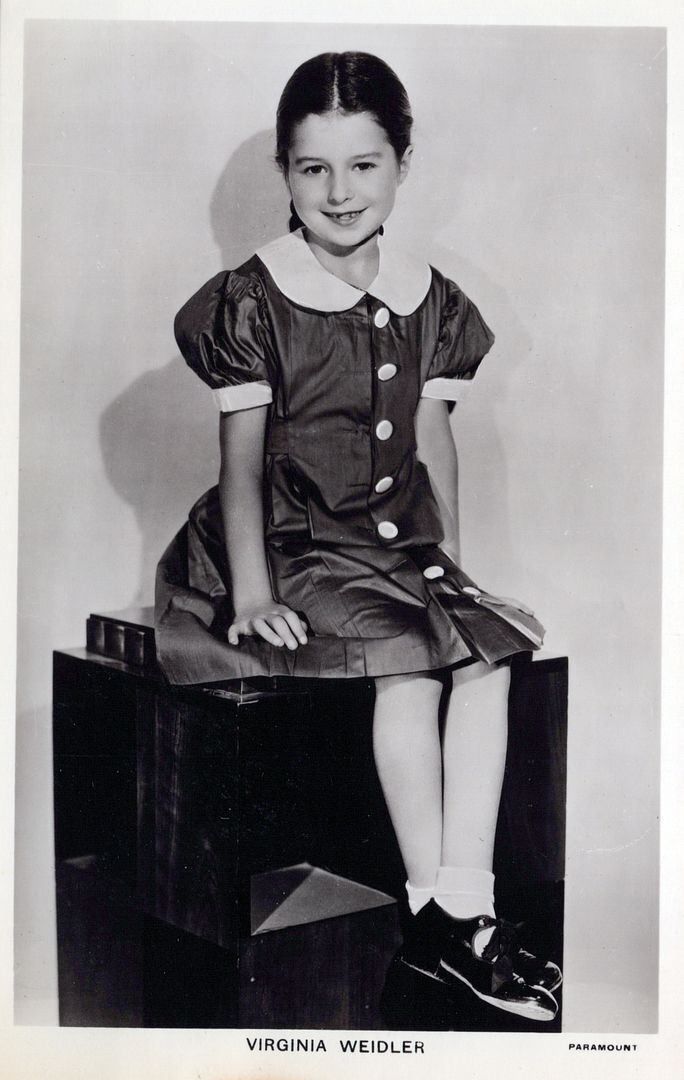 Virginia Weidler Real Photo Postcard rppc - American Child Film Actress
