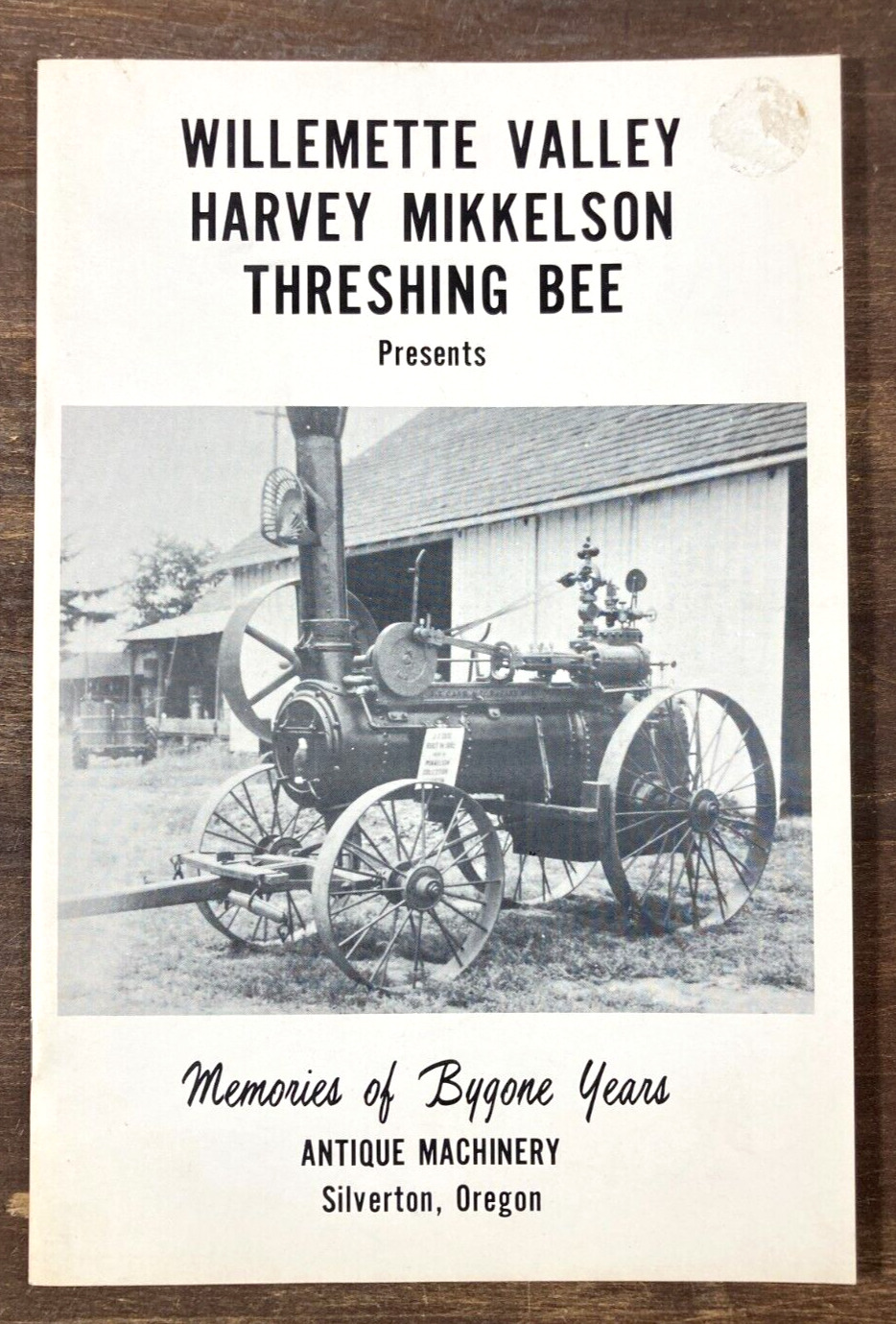 1966 Silverton OREGON Threshing Bee Program Booklet Steam Engine Tractor Show