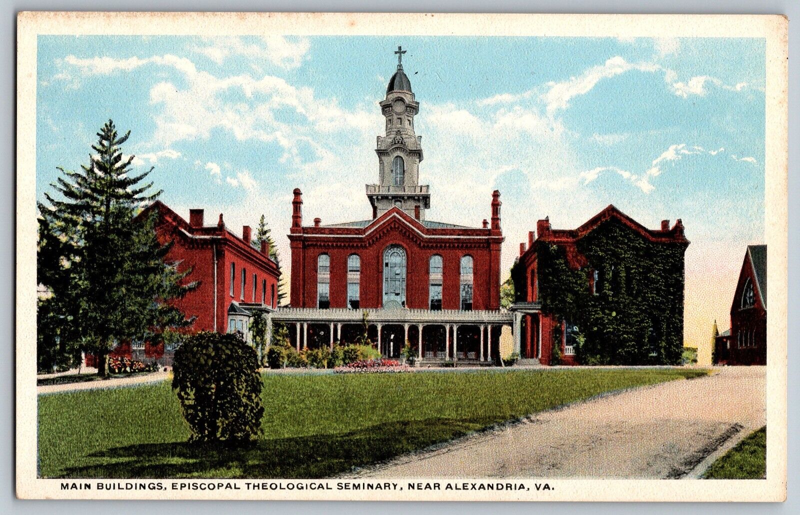 Alexandria, VA - Episcopal Theological Seminary Main Bldg. - Vintage Postcard
