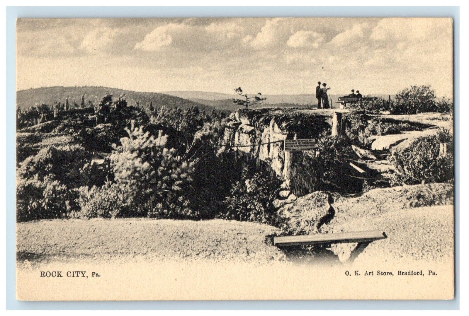 c1905 Bird\'s Eye View Of Rock City Pennsylvania PA Antique Tuck\'s Postcard