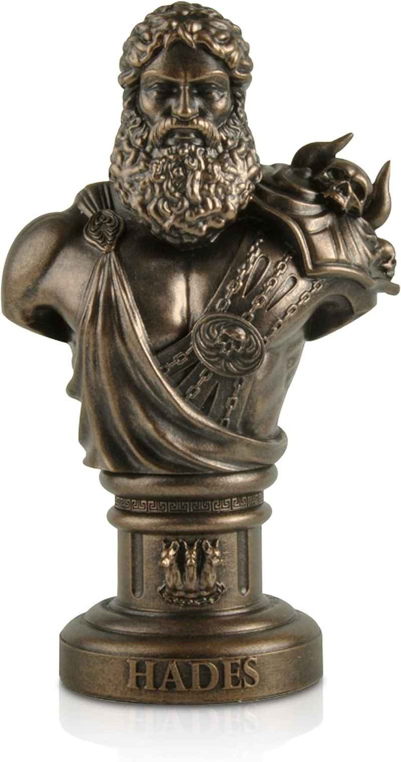 Hades Greek God of the Underworld Bust Statue Figurine Mythology Decor Gifts (Br