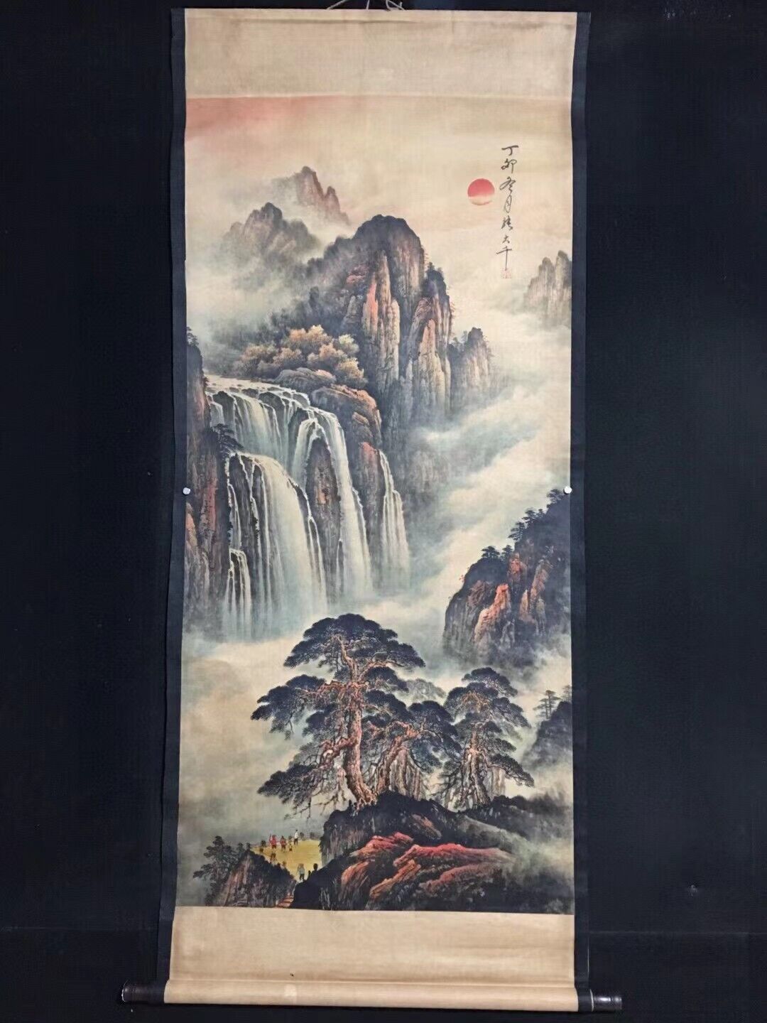 Old Chinese antique painting scroll Landscape By Zhang Daqian 张大千 山水