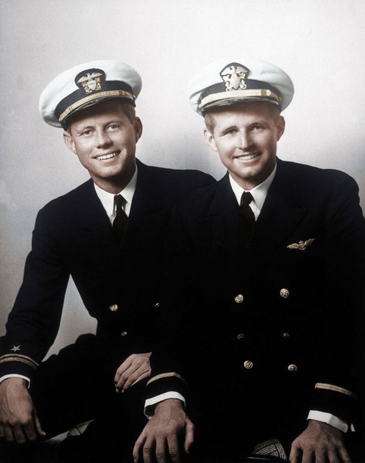 1942 JOHN F & JOSEPH KENNEDY US Navy PHOTO  (203-E)