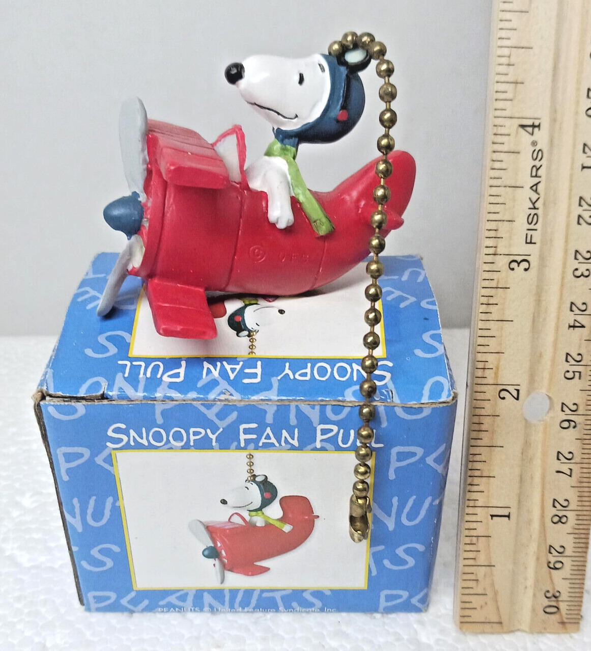 Peanuts Snoopy Flying Ace Fan / Light Pull - New Open Box