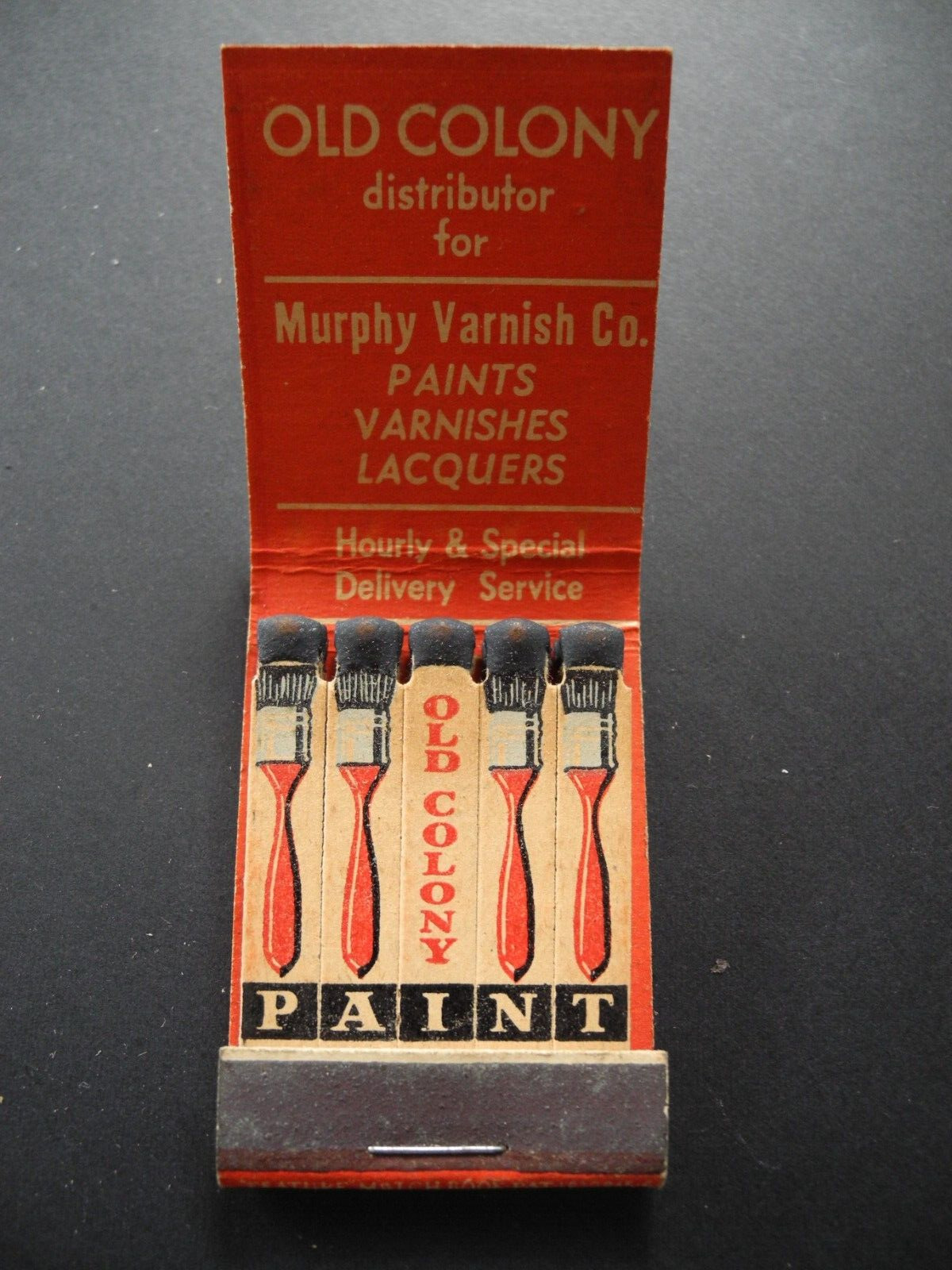 Vintage OLD COLONY PAINT CO. Unstruck Feature Matchbook  Washington,D.C.