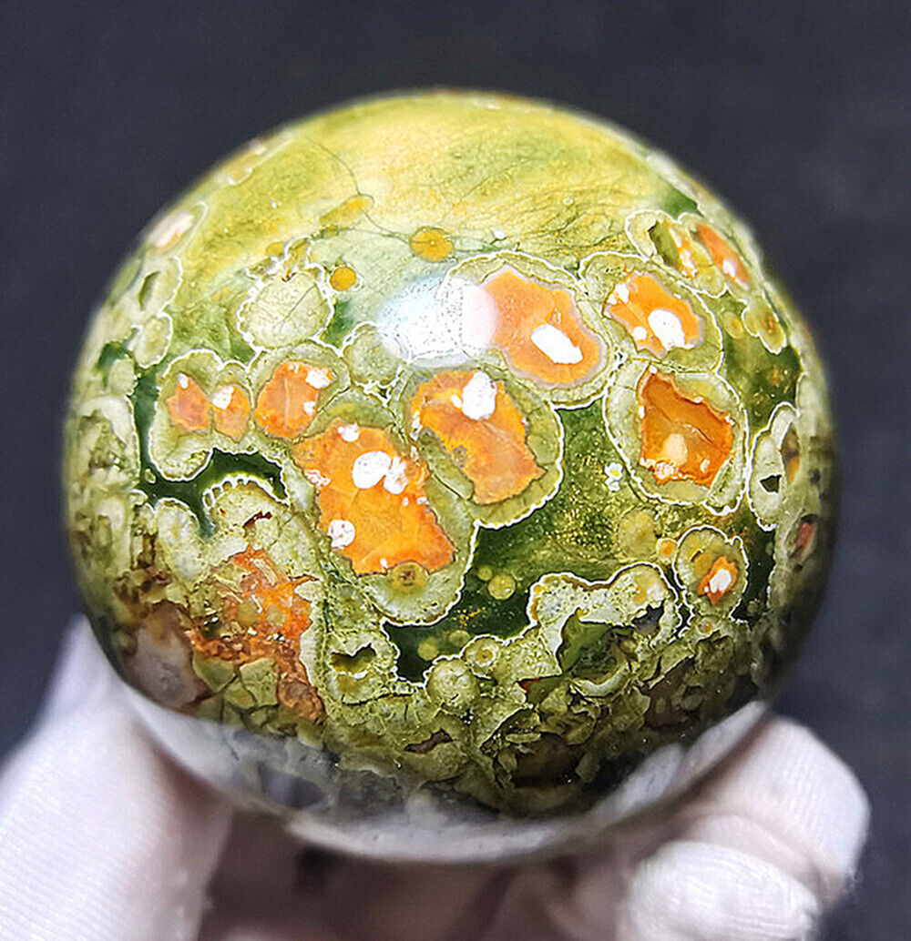 TOP 269G Natural Colorful Polished Agate Crystal Sphere Ball Healing YX409