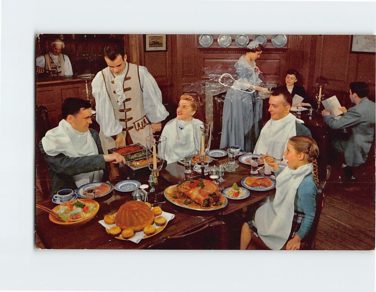 Postcard Dining in the King's Arm Tavern Williamsburg Virginia USA