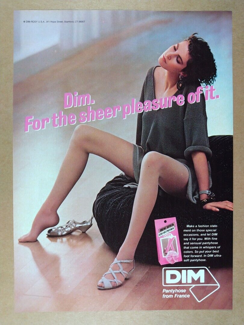 1984 DIM Ultra-Soft Pantyhose woman photo vintage print Ad