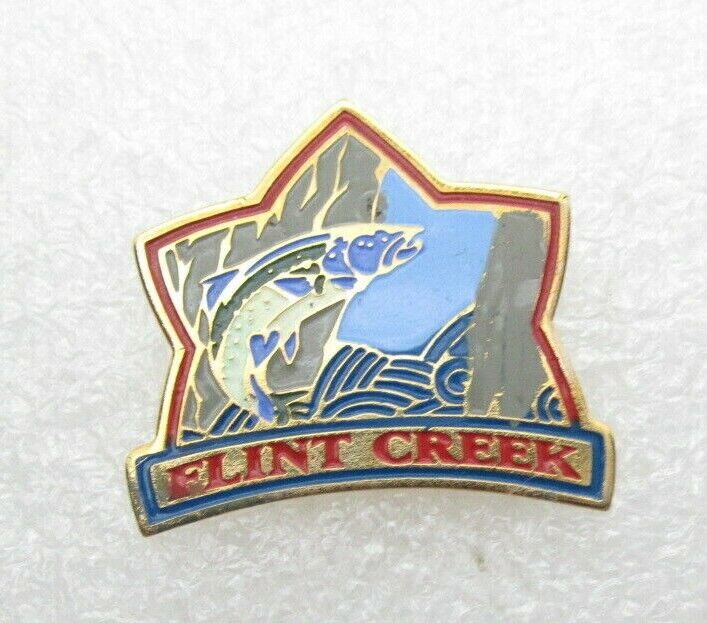 Flint Creek Fishing Fish Lapel Pin (B683)