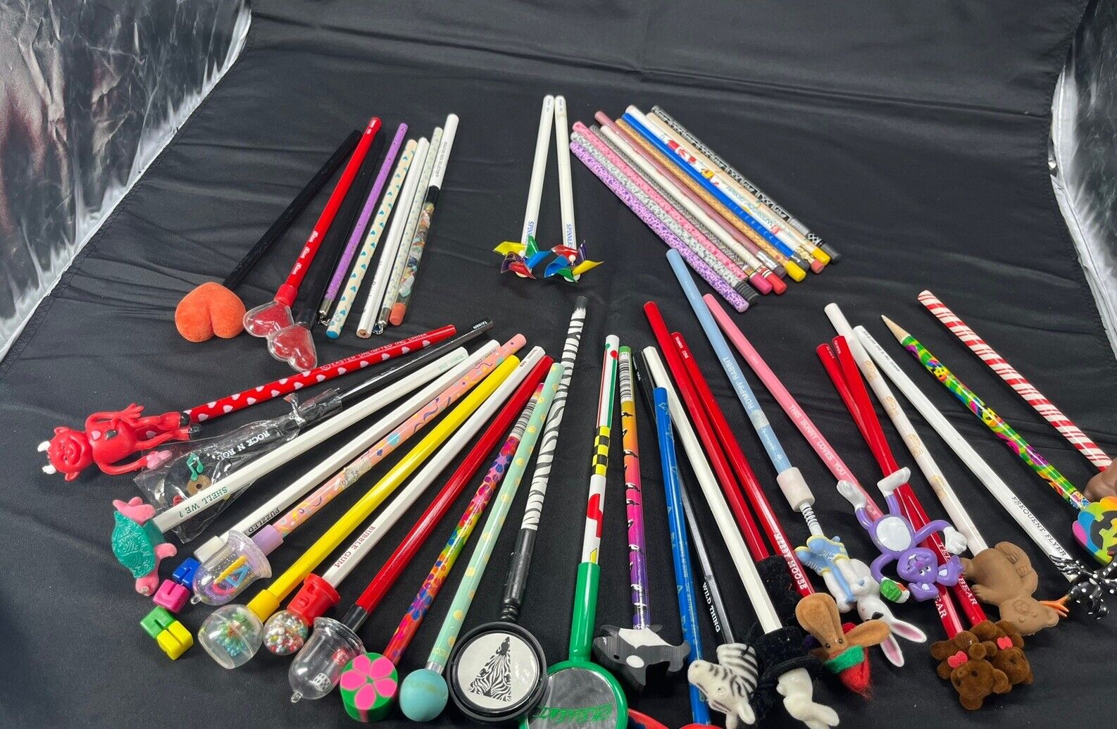Large Lot of 80s/90s Vintage Pencils Toppers Holiday Novelty Lot Of 39