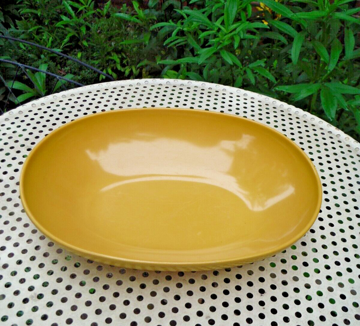 Vintage Prolon Melamine Melmac Harvest Gold Oblong Serving Bowl