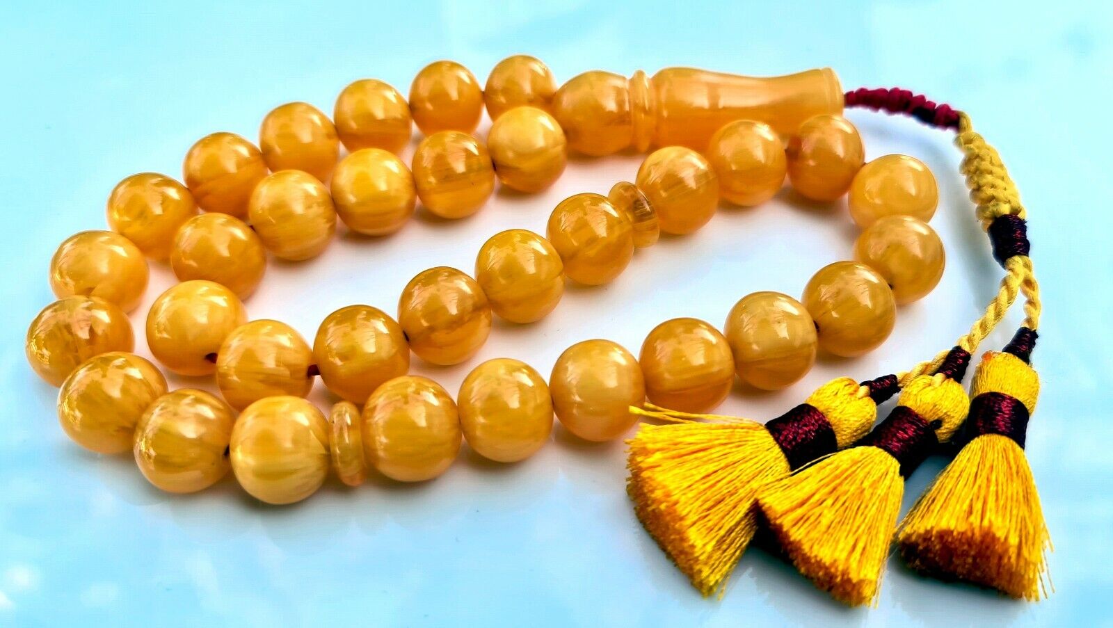 Old German Misky Prayer Worry Beads Kanayan Baga Subha Tasbih Tasbeeh 