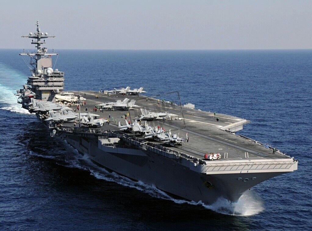 US NAVY USN aircraft carrier USS George H.W. Bush (CVN 77) 12X18 AC2 PHOTOGRAPH