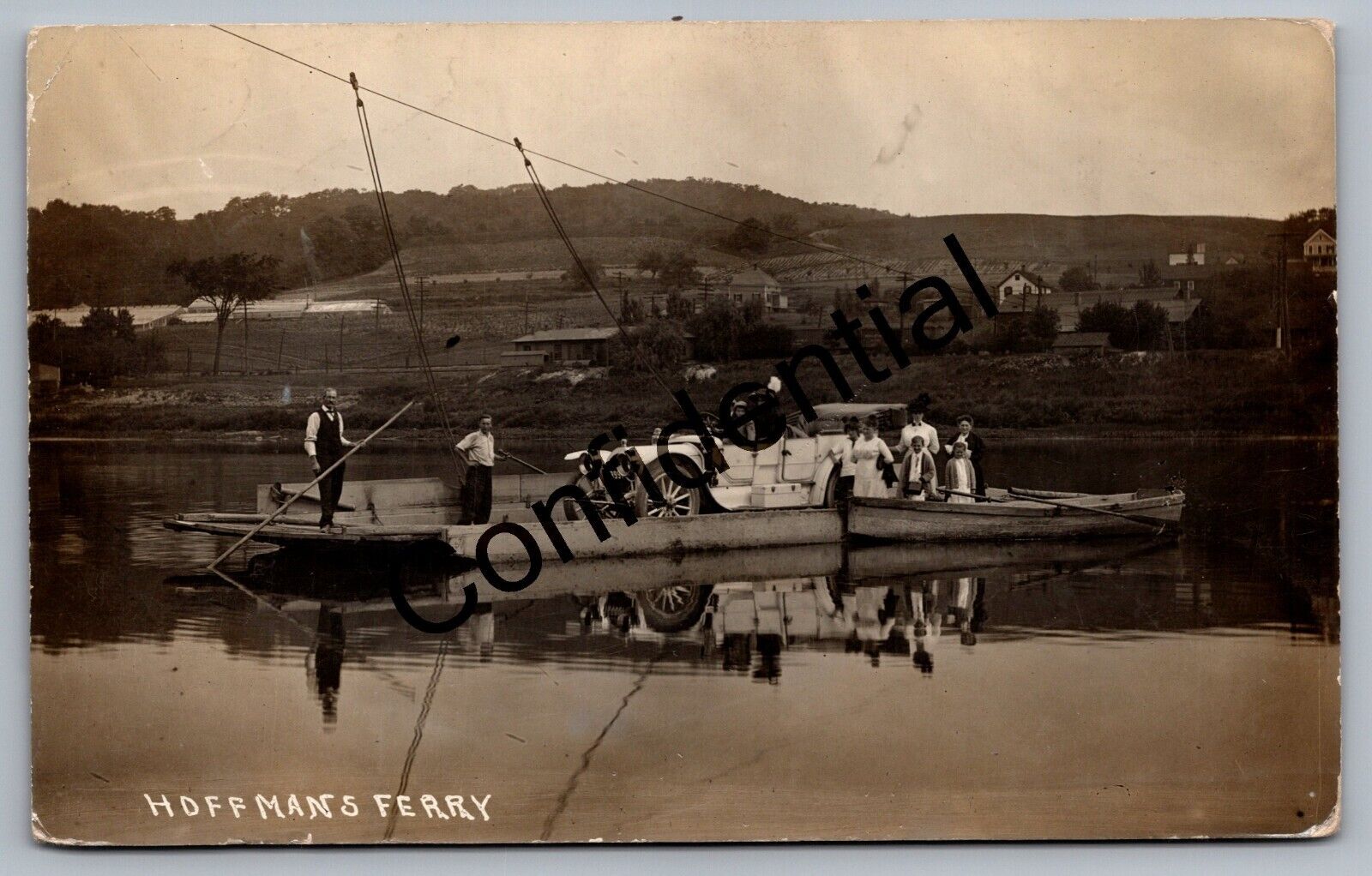 Real Photo Hoffmans Ferry Mohawk River Glenville Pattersonville NY RP RPPC L177