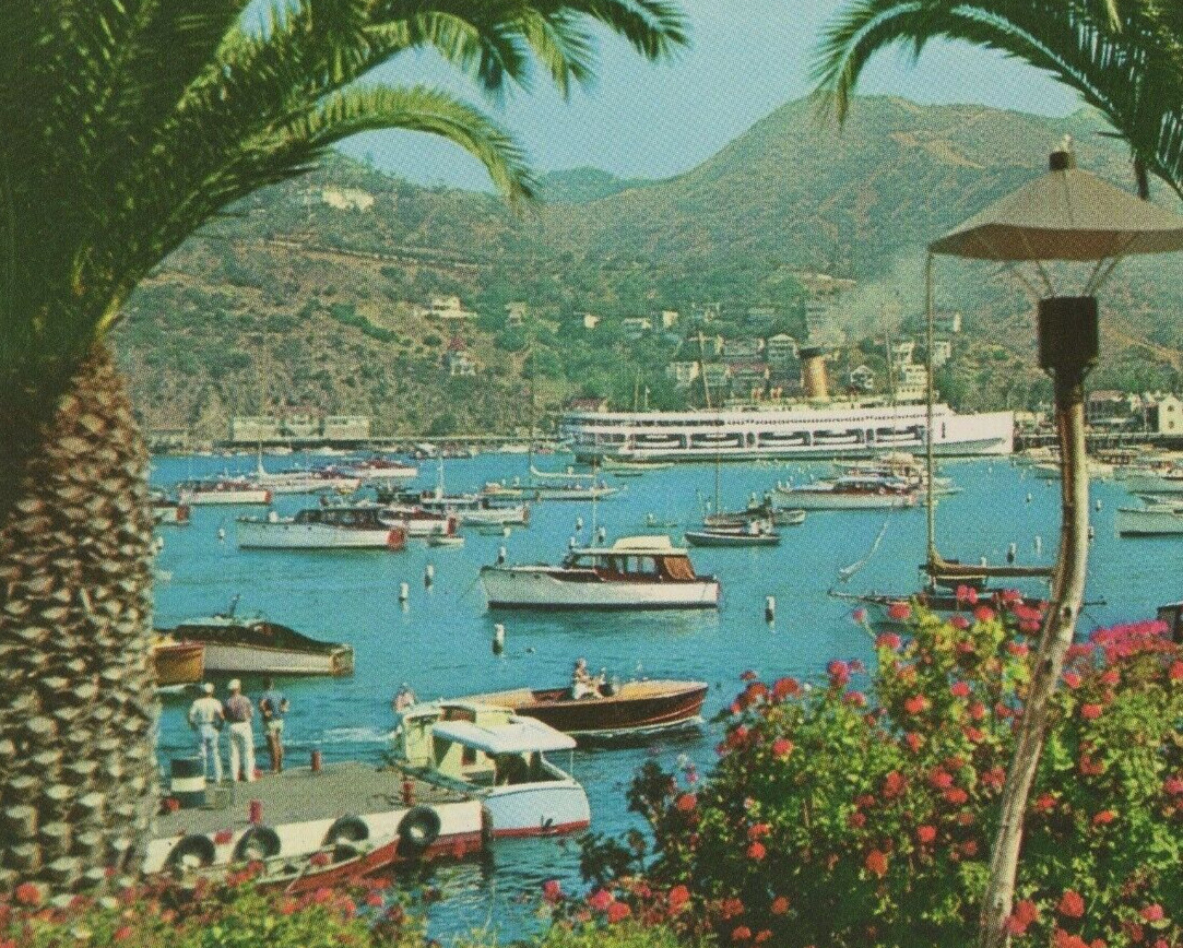 1950\'s Wood Boats, Avalon Bay From Casino Way Santa Catalina California Teich