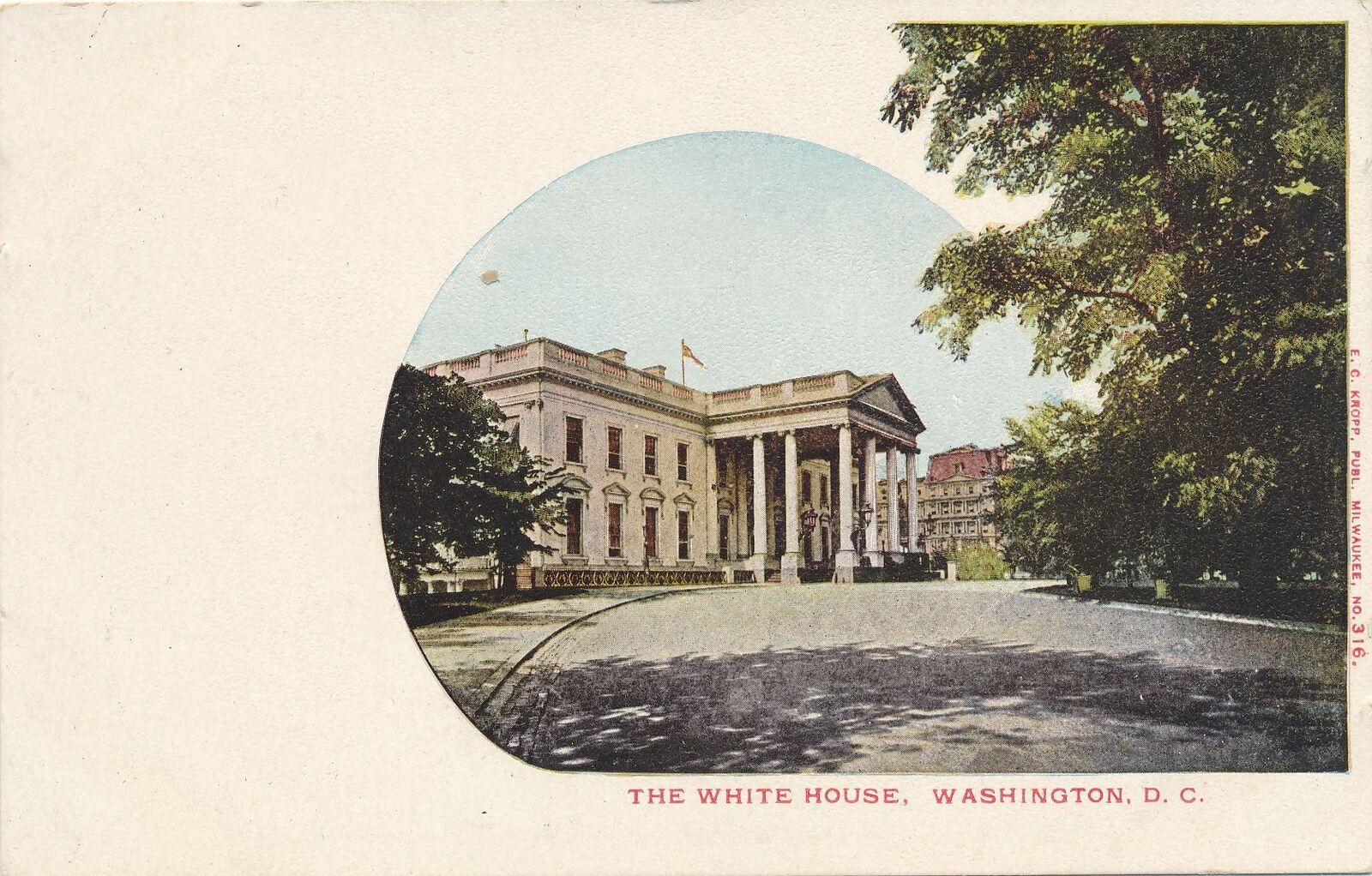 WASHINGTON DC - The White House Postcard - udb (pre 1908)