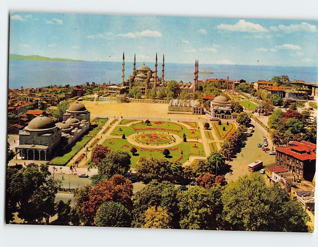 Postcard The Blue Mosque and it\'s surrounding, Istanbul, Turkey