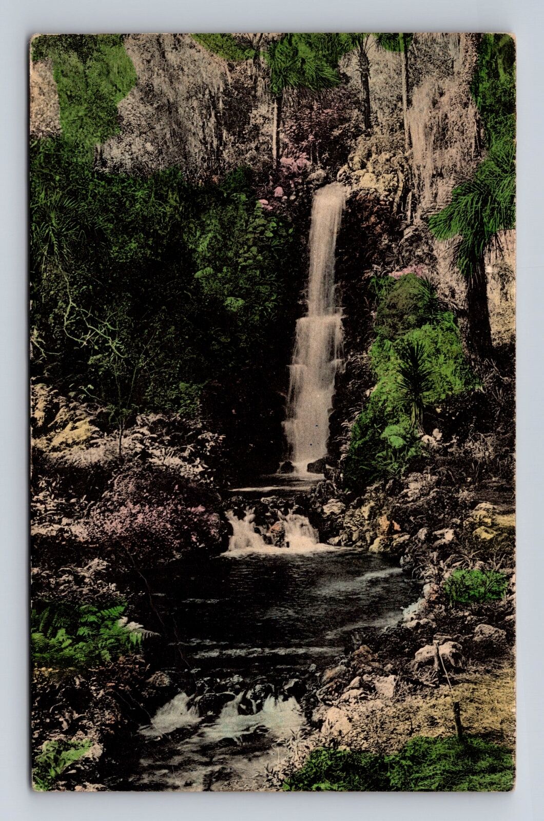 Dunnellon FL-Florida, Rainbow Springs, Rainbow Falls, Antique Vintage Postcard