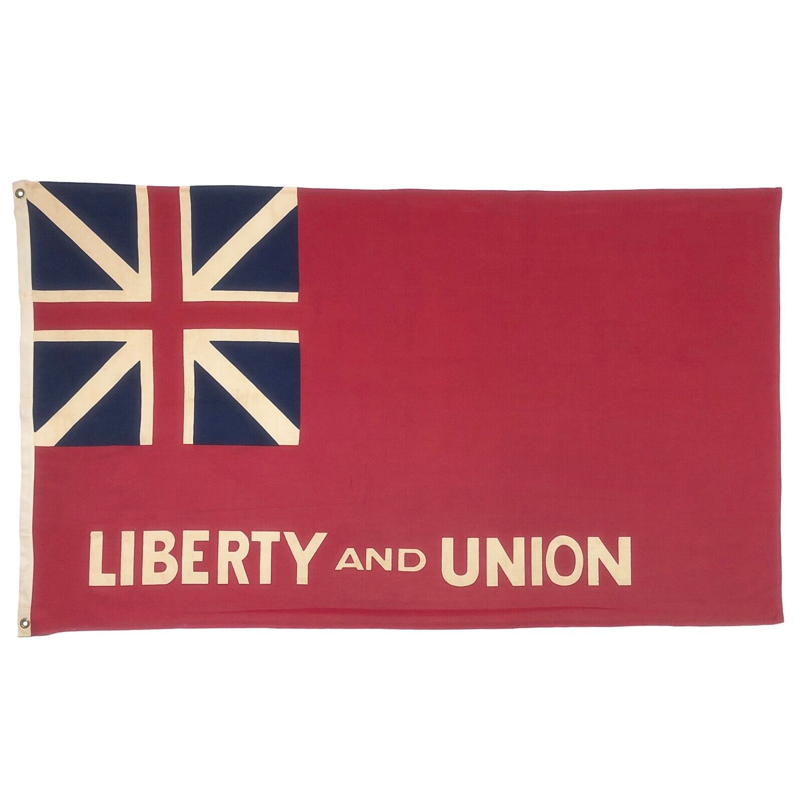 Vintage Cotton American Liberty and Union Taunton Massachusetts Cloth Red Ensign