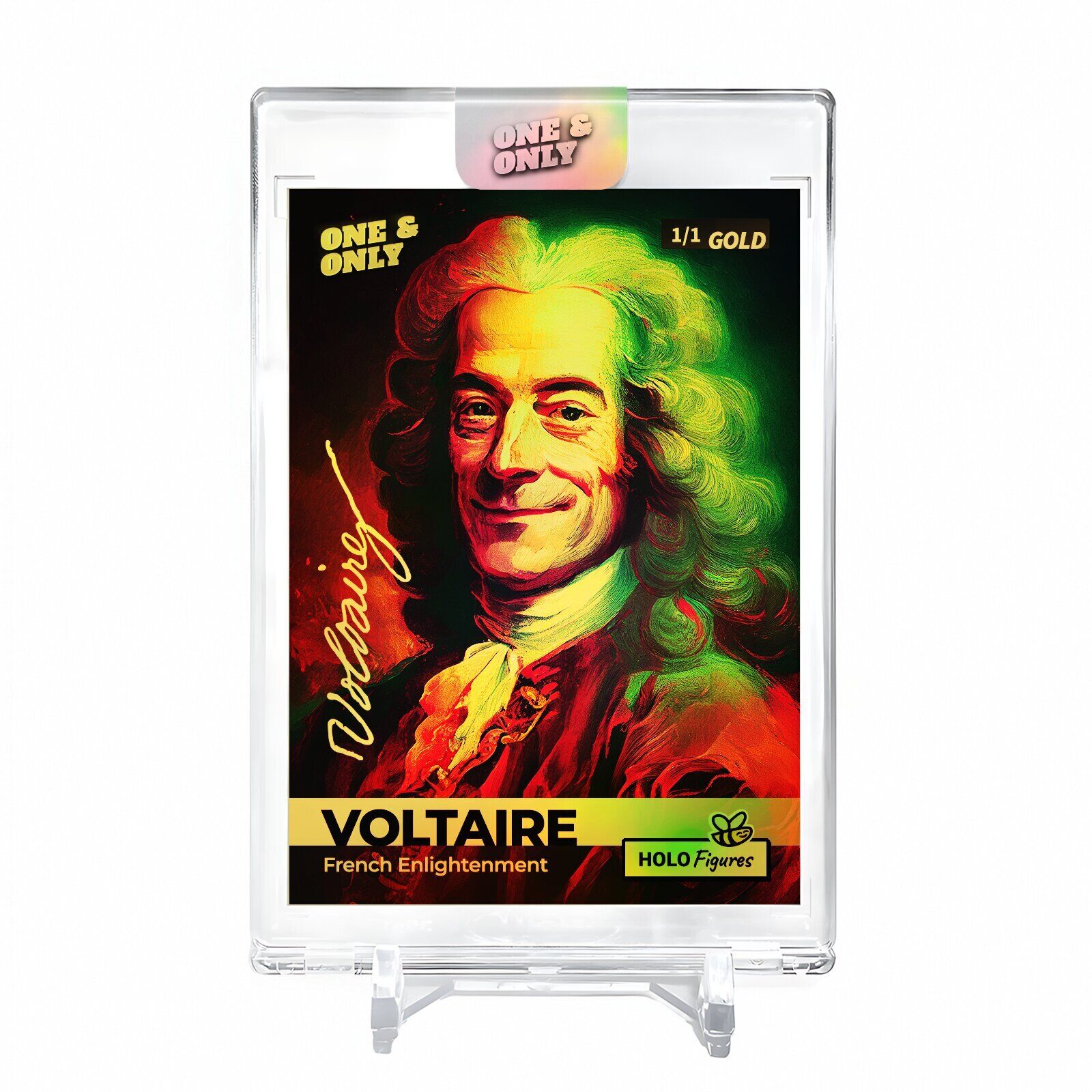 VOLTAIRE Art Trading Card #VLFE *One & Only* Encased Gold 1/1
