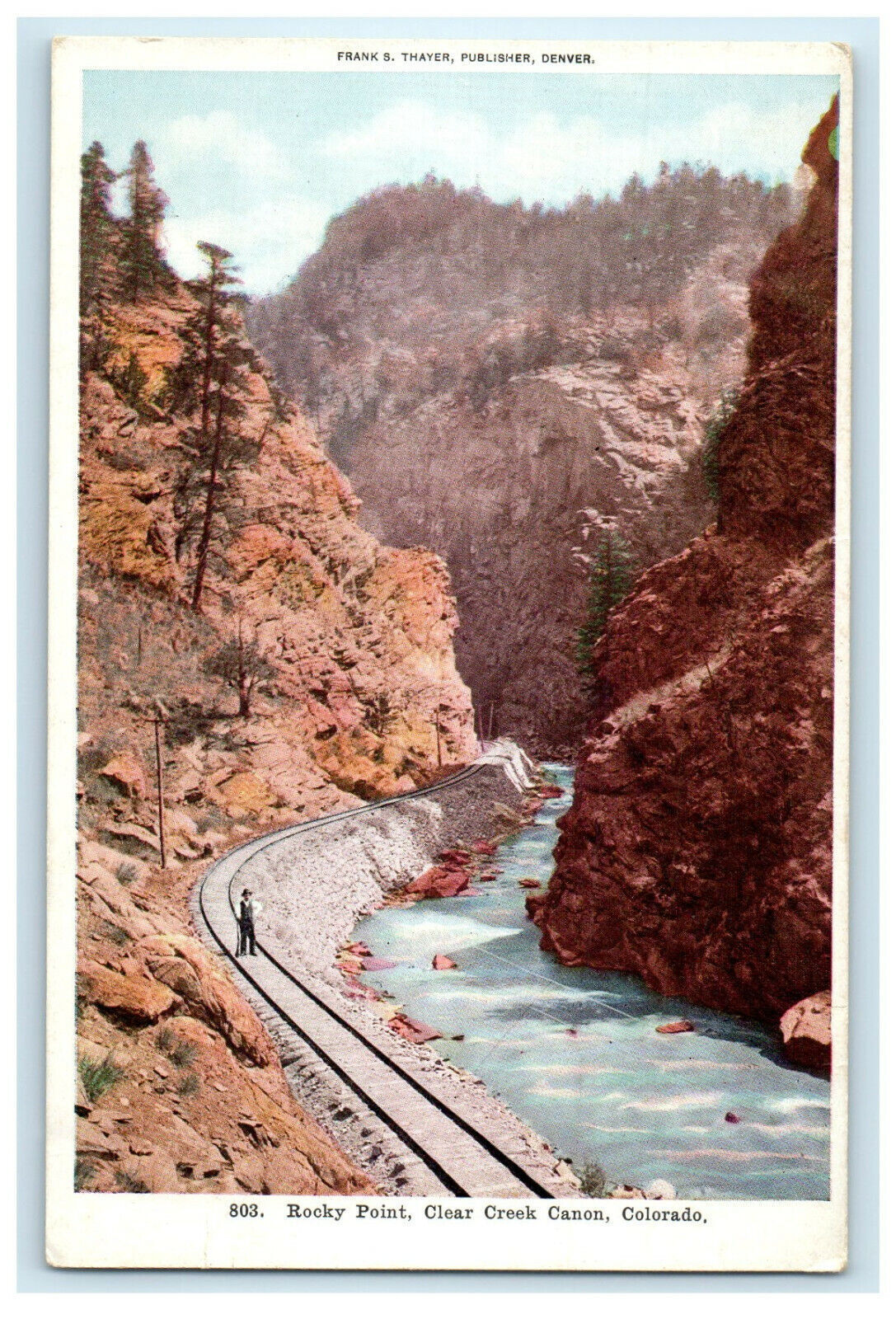 c1910s Rocky Point, Clear Creek Canyon Colorado CO Antique Postcard