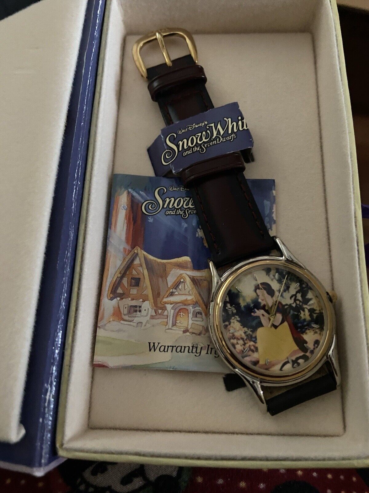 Disney Snow White Watch encased In A Snow White Storybook