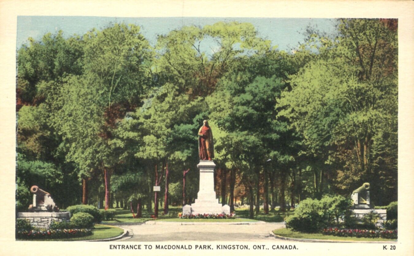 Entrance MacDonald Park Kingston Ontario Canada Postcard