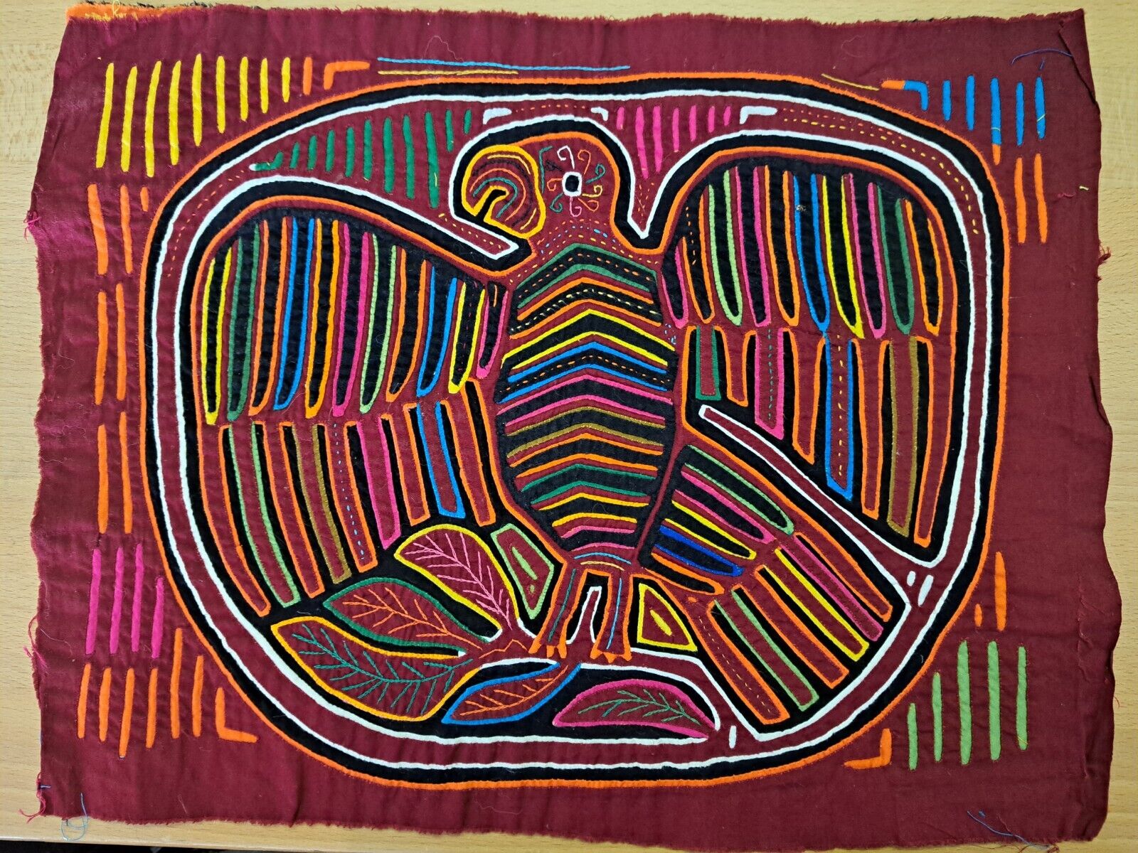 Peruvian Textile Art Hand Stiched 1970\'s