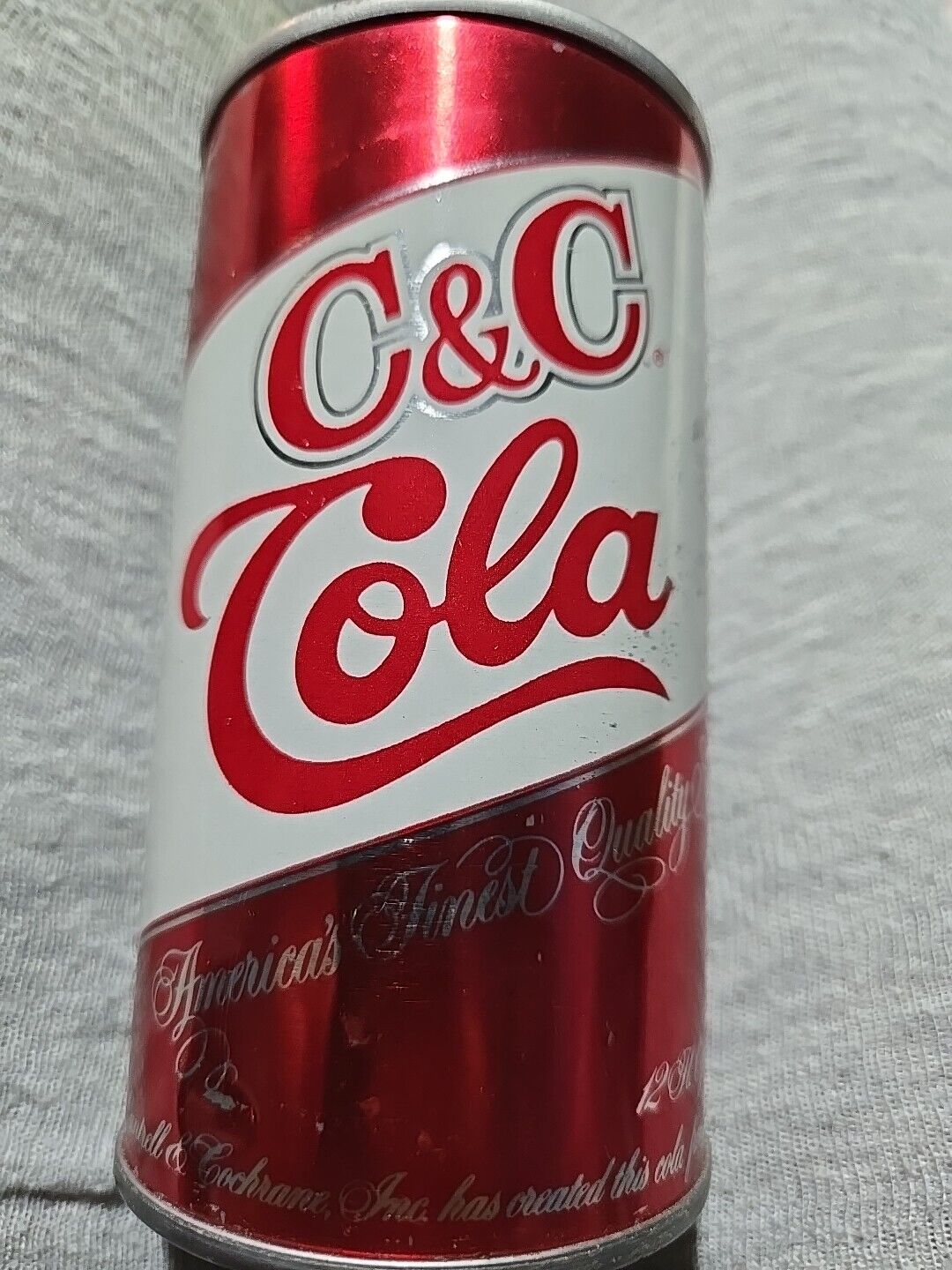 Vintage C & C Cola Steel 12 oz. Pull Tab Soda Can Empty