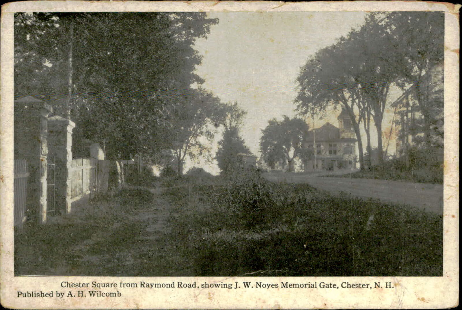 Postcard: Chester Square from Raymond Road, showing J. W. Noyes Memori