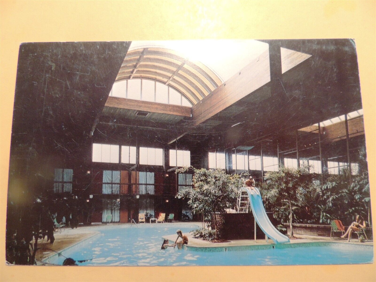 Treadway Resort Inn Hotel Lancaster Pennsylvania vintage postcard Indoor Pool