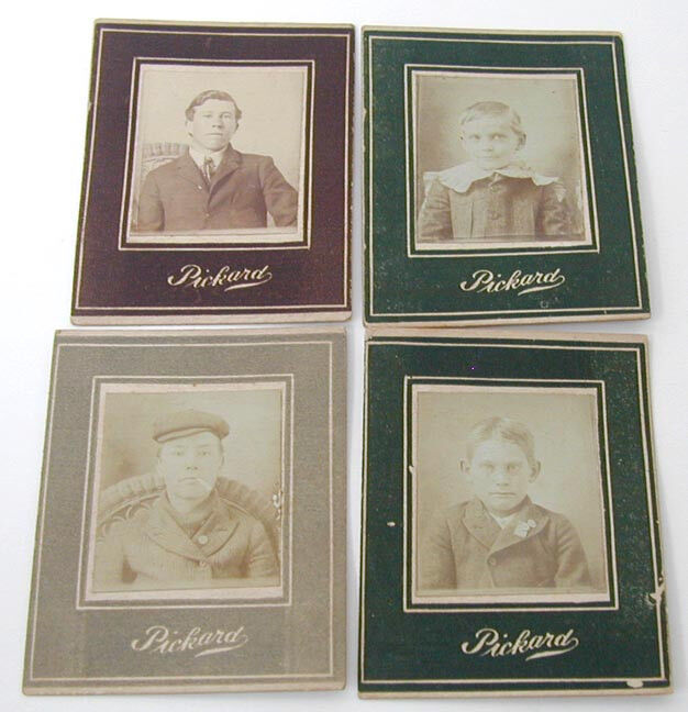 4 Pickard\'s Penny Photos Early 1900\'s Winston (Winston Salem) NC Boys 1 Smoking