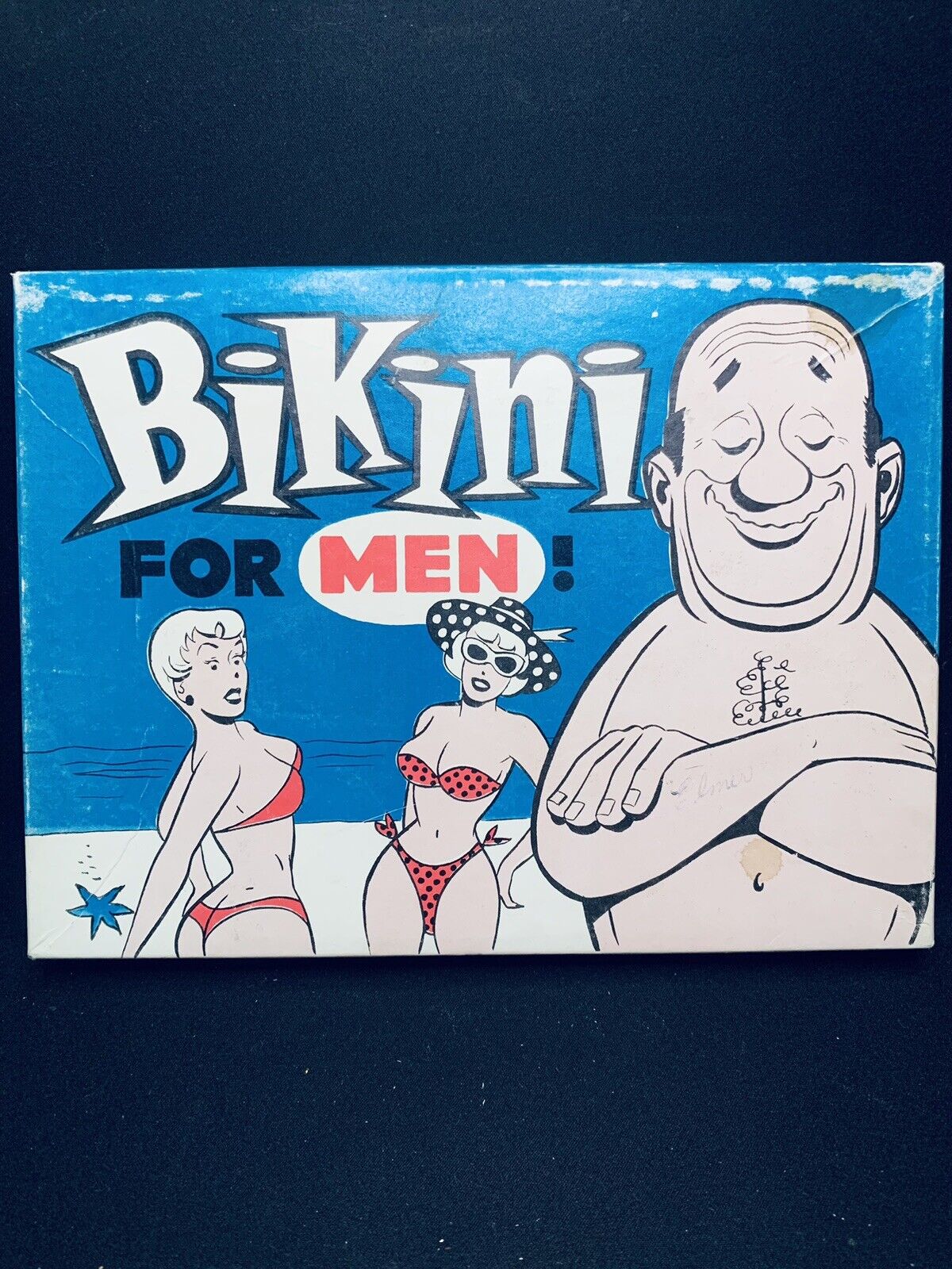Vintage 1950s Adult PARTY Gag JOKE Gift Risque Funny Bikini For Men Boxed