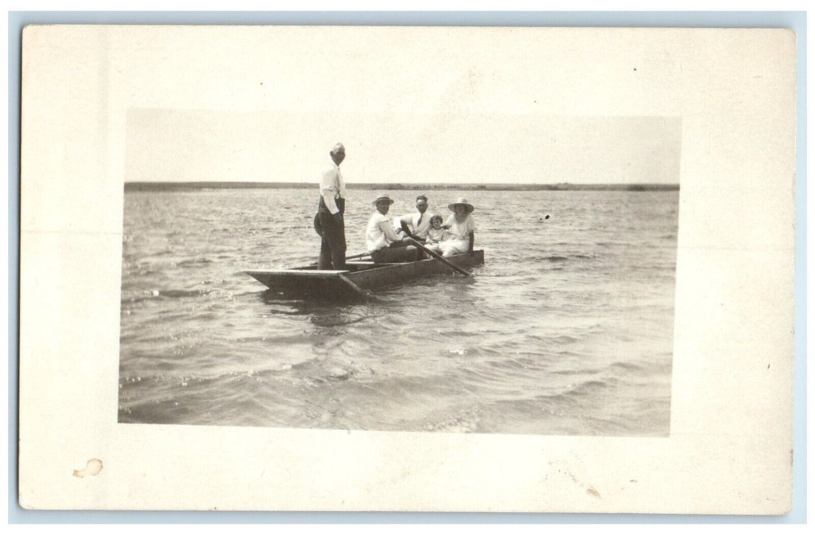 c1910\'s Lake Family Canoeing Champion Nebraska NE RPPC Photo Antique Postcard