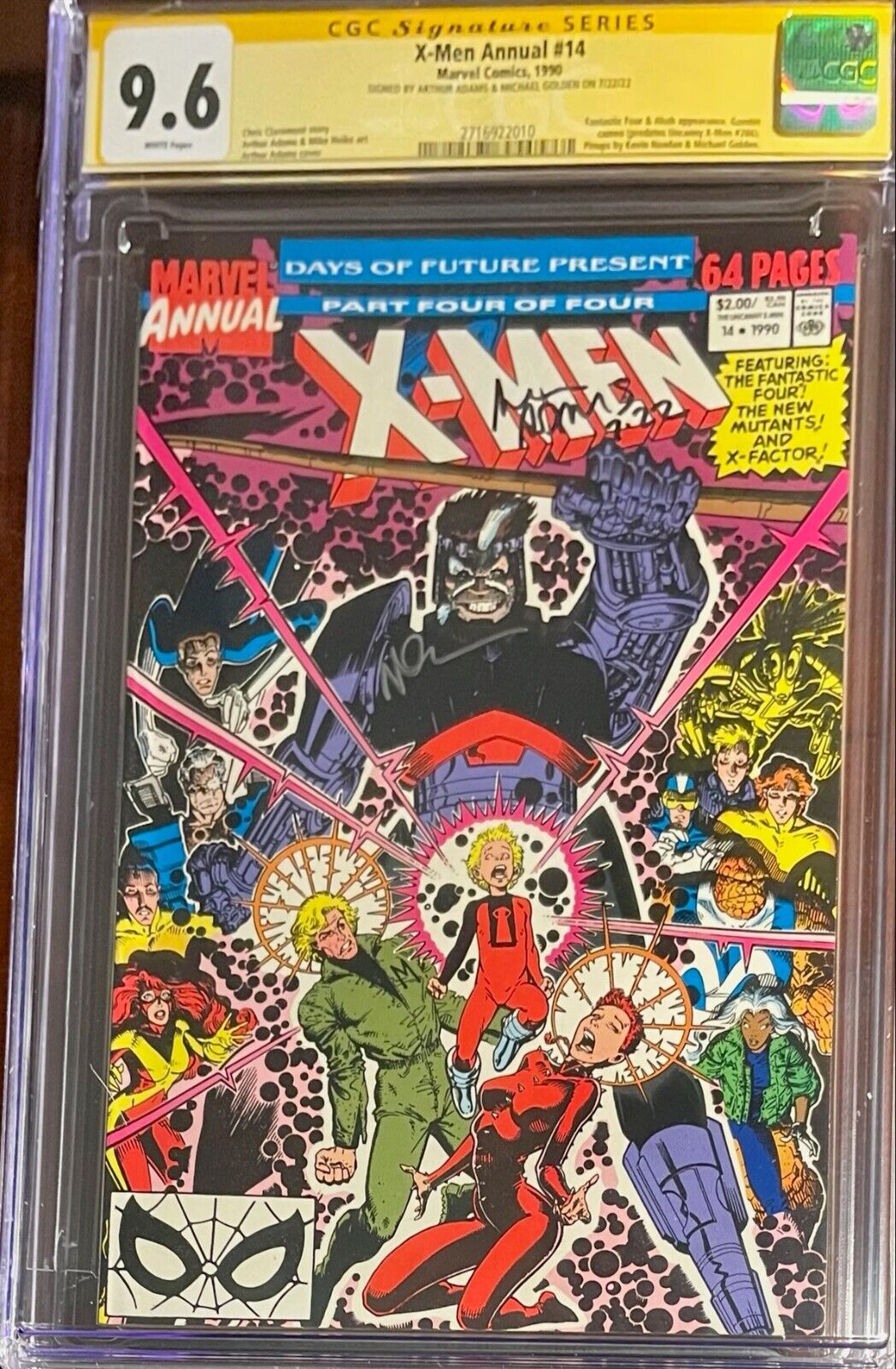 X-Men Annual #14 CGC SS 9.6 SIGNED Art Adams Golden Marvel 1990 1st Cameo Gambit