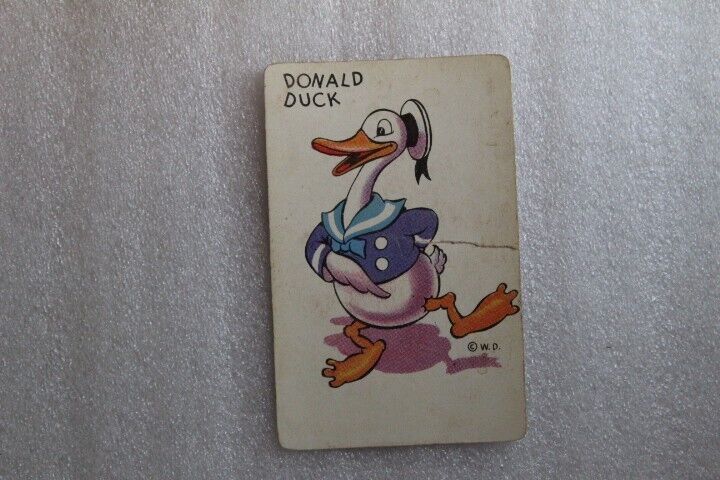 1935 Whitman Mickey Mouse Old Maid Card - Donald Duck  Walt Disney 1930's V2