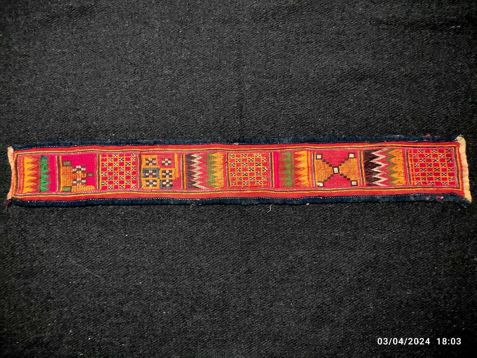 INDIAN BANJARA VINTAGE ethnic tribal RABARI KUTCHI BELLY DANCE antique belt 01