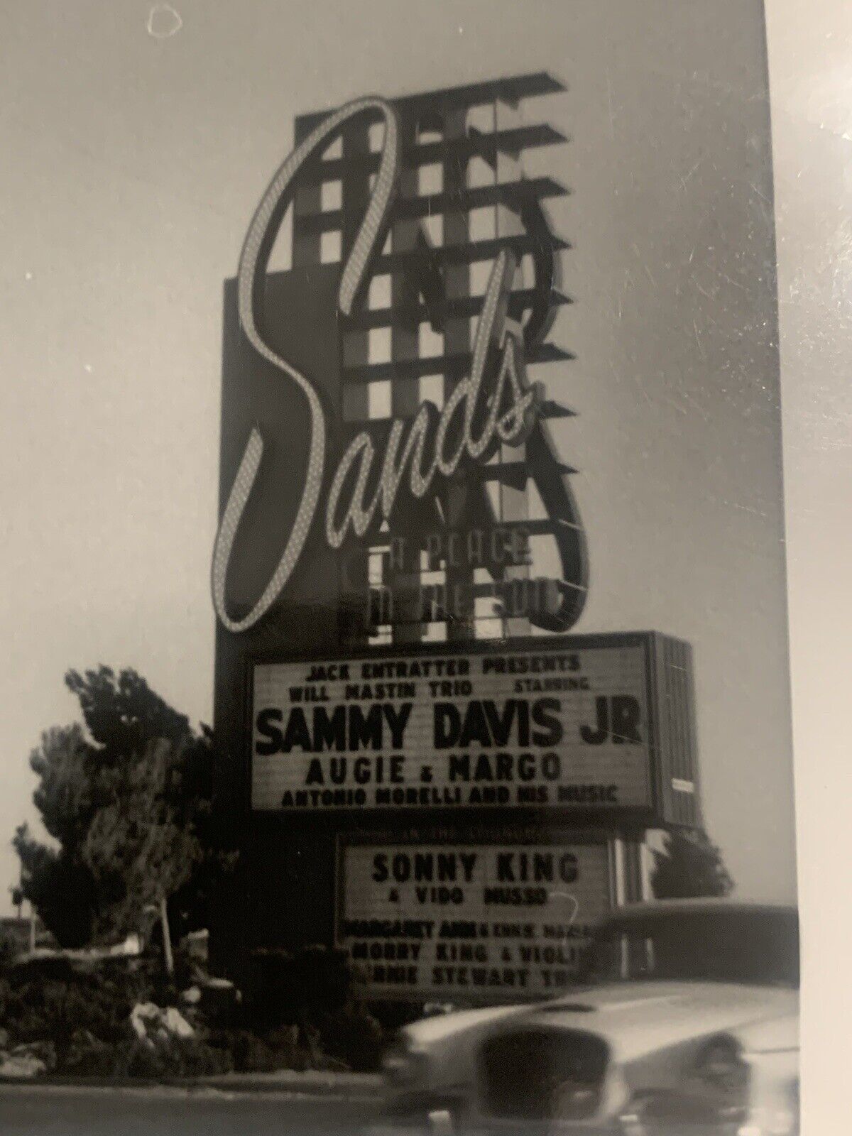 Sands Hotel Casino Las Vegas 1950’s - 1960’s Orig B&W Photo Sammy Davis Rat Pack