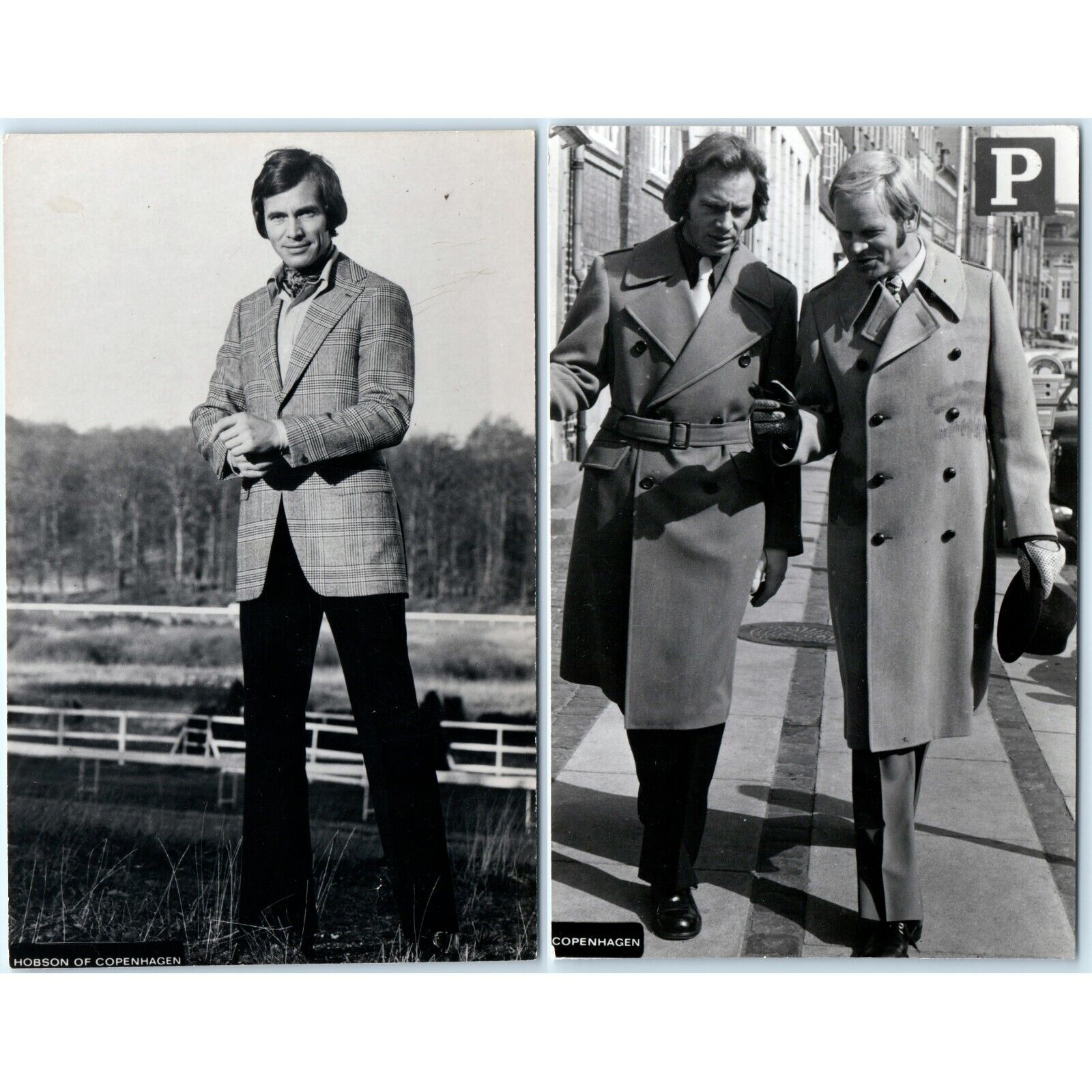 c1970s Copenhagen Hobson RPPC Men's Clothing Advertising Photo Postcard A175