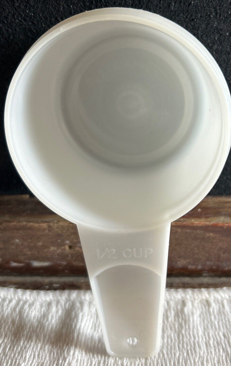 VTG TUPPERWARE Replacement Opaque Sheer Clear White 1/2 Cup Measuring Cup 764-1