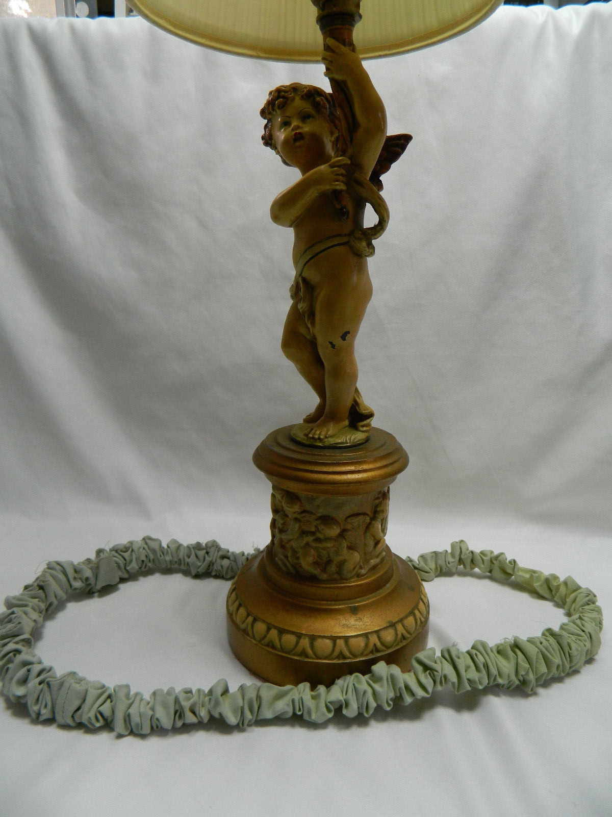 Vintage cherub lamp restored Antique