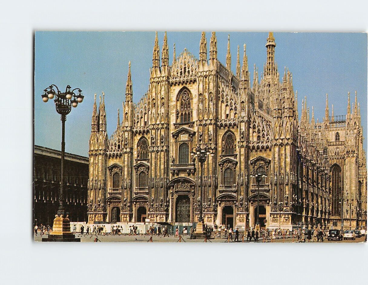 Postcard The Cathedral, from across the Piazza del Duomo, Milan, Italy