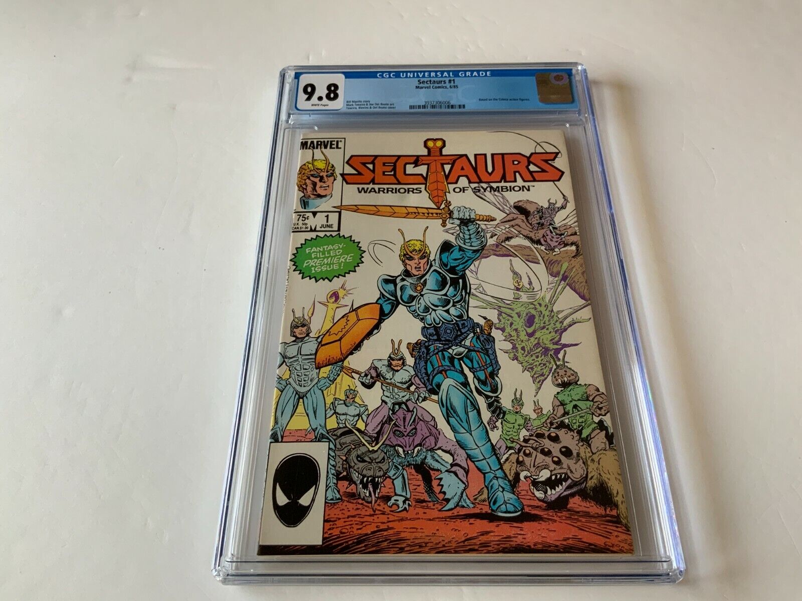 SECTAURS 1 CGC 9.8 WHITE PAGES PREMIERE COLECO TOY FIGURES MARVEL COMICS 1985
