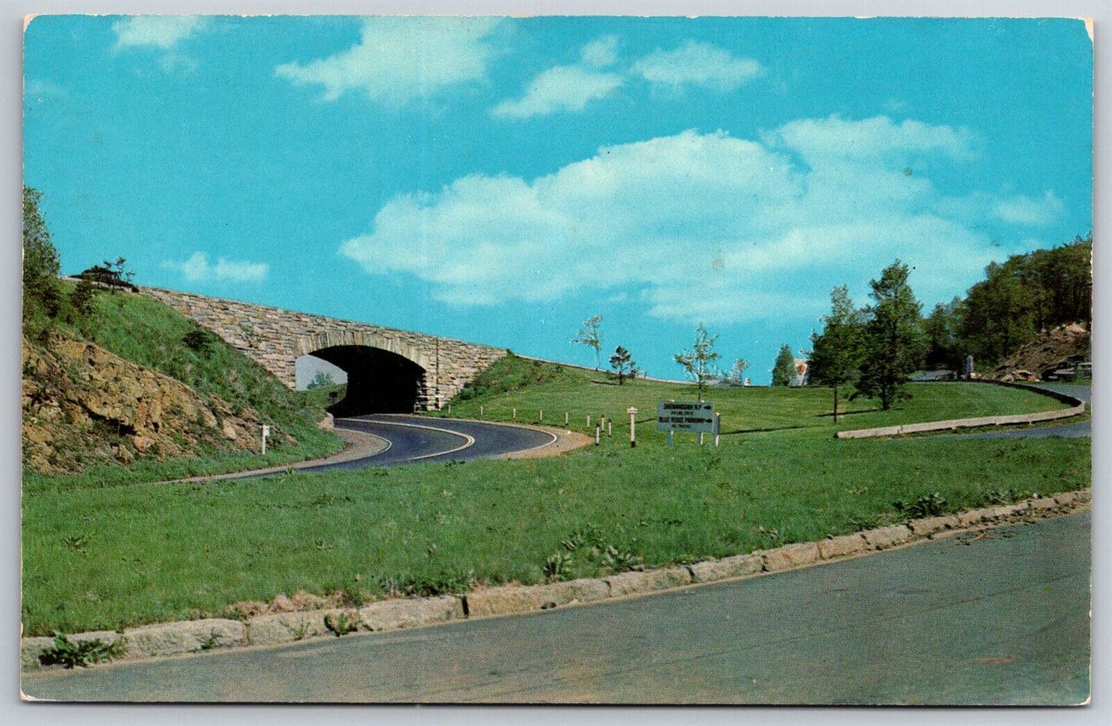 Postcard Skyline Drive Blue Ridge Virginia Va National Park Valley Vintage