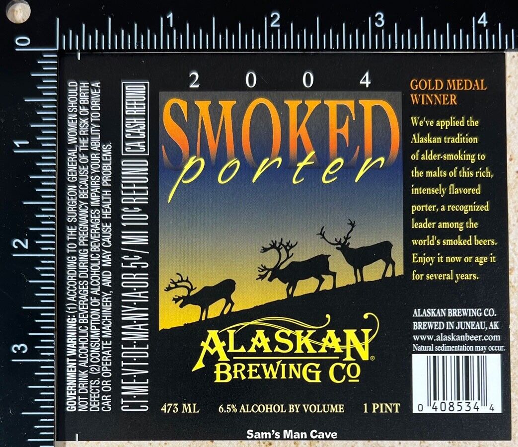 Alaskan Brewing Smoked Porter Label - ALASKA