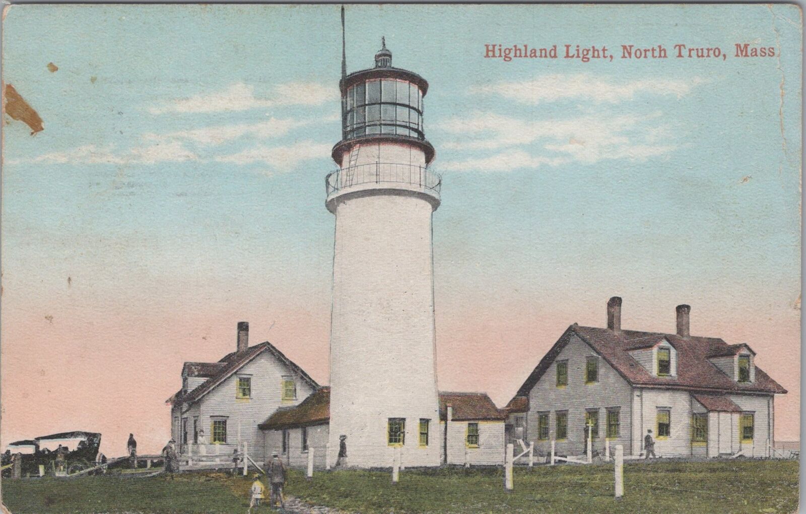 Highland Light North Truro Massachusetts c1920s Malden PM Postcard