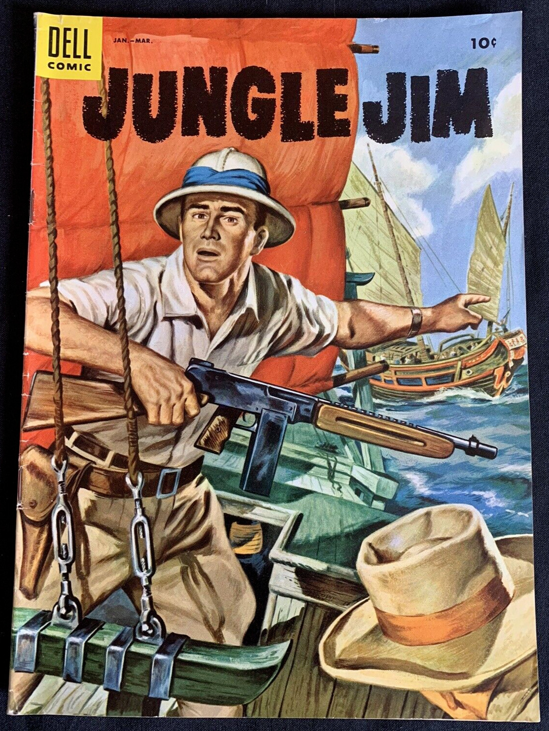 JUNGLE JIM #4 Dell 1955 - Gorgeous book Estate Sale - Original Owner